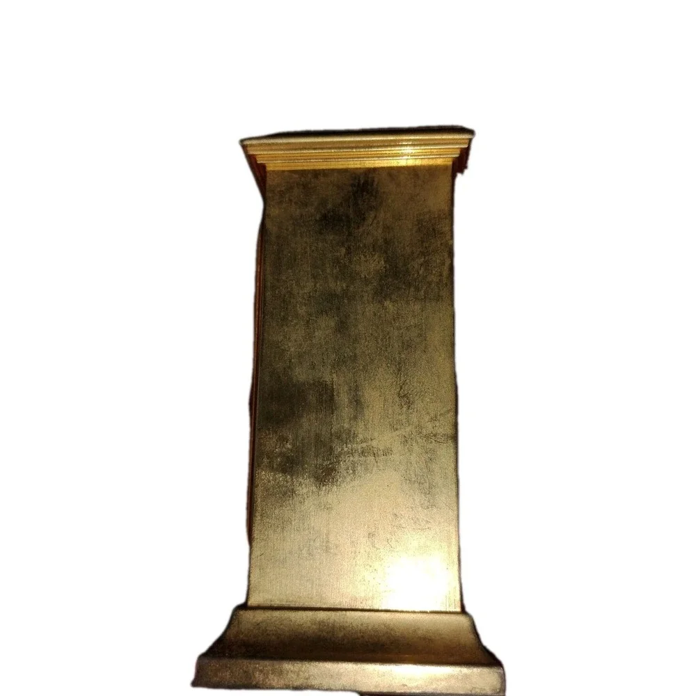 Danbury Co Quartz Clock‎ Mantel Desk Gold tone Paperweight Happy 40th Bday Janet